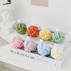 Wholesale Spot Diy Handmade Aromatherapy Small Woolen Candle Yarn Ball Shaped Art Candles from china suppliers
