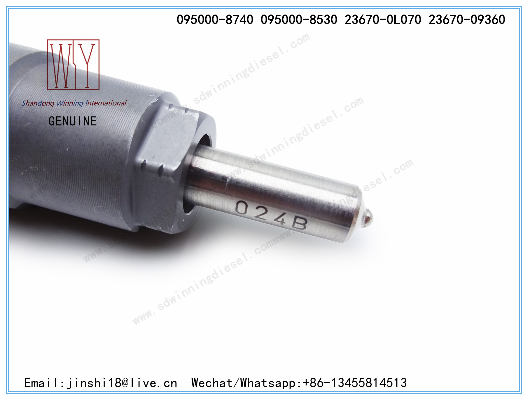 DENSO GENUINE AND BRAND NEW COMMON RAIL FUEL INJECTOR 095000-8740, 095000-8530, 23670-0L070, 23670-09360 FOR TOYOTA HILU