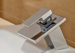 Square Waterfall Spout Contemporary Bathroom Faucets ROVATE Single Zinc Handle