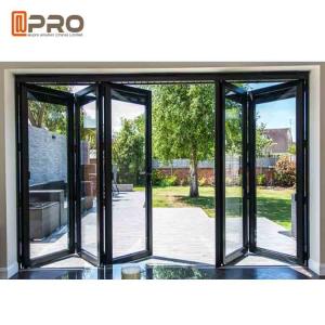 Wholesale Anti Aging Aluminium Folding Windows , Outdoor Horizontal Folding Windows lowes bi fold door Bi folding exterior doors from china suppliers