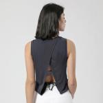 Summer Activewear T Shirts Split Back Running Fitness Loose Sports T-Shirt