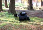 Black radio controlled bait boat ABS engineering plastic hull boat OEM / ODM