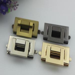 Wholesale New design hanging brush anti brass zinc alloy rectangle metal handbag locks from china suppliers
