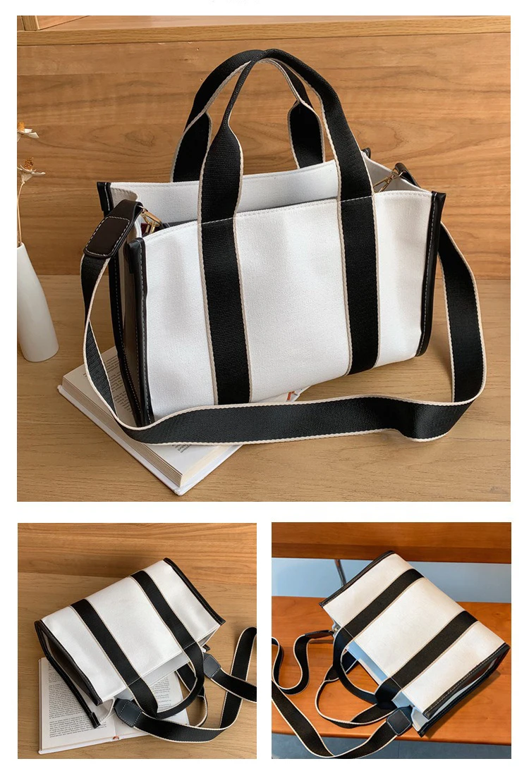 Trend Canvas Bag Ladies Fashion Shoulder Handbag Large Capacity Women's Single Shoulder Bag