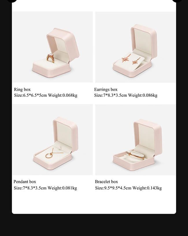 BPU03 PU Leather Square Luxury Gift Box Set For Jewelry Display And Packaging
