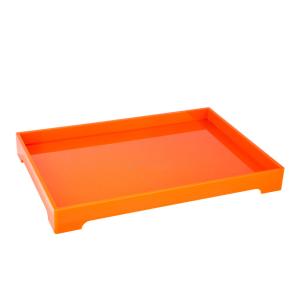 Wholesale Custom orange pmma acrylic decorative trays manufacturer for hotel supply from china suppliers
