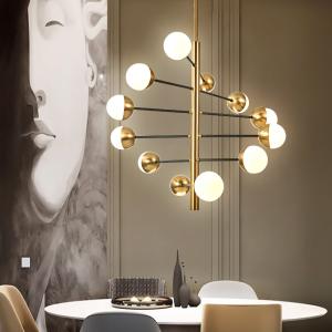 Wholesale Glass Ball Chandeliers for Dining Room Kitchen Living Room Bedroom Hanging Ceiling Chandelier (WH-MI-293) from china suppliers