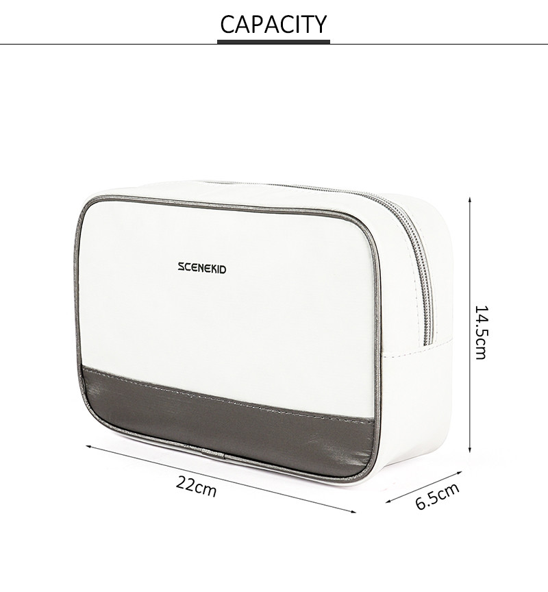 Travel Cosmetic Bag Spill-resistant Dupont Tyvek Surface Makeup Bag