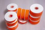 Red 4" Wide Single Face Wired Organza Ribbon