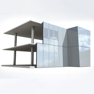 Wholesale Aluminum Frame Glass Curtain Wall Building Insulated Curtain Wall Panels High Rise Curtain Wall Tempered Glass 4mm-12mm Thickness from china suppliers