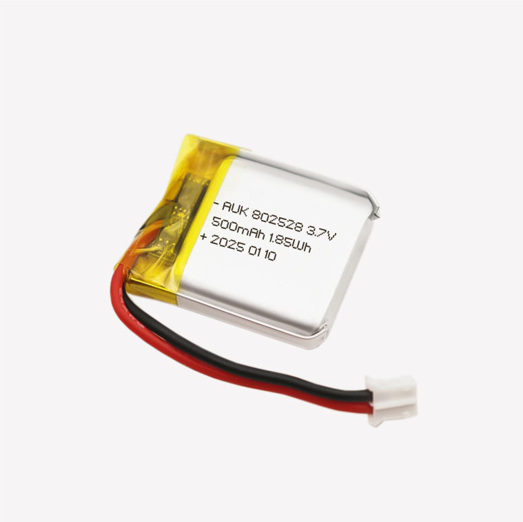 AUK802528 500mAh 3.7V 1.85Wh Lipo Battery For Massage Machine Or Dog Trainer 4.2V Lithium Polymer Battery With KC CE MSDS IEC62133