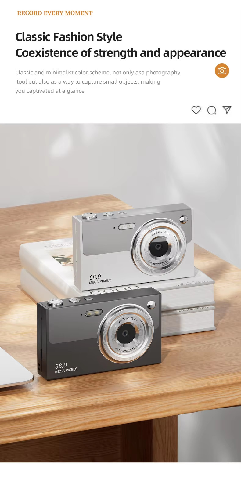 2 Lens Camcorder Digital Video Camera Wifi Photography 1080p 120fps