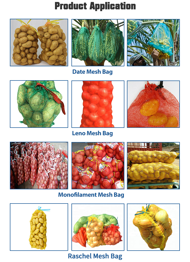 15-48g Plain Weaving PE Raschel Leno Mesh Net Bag for Firewood Durable and Recyclable