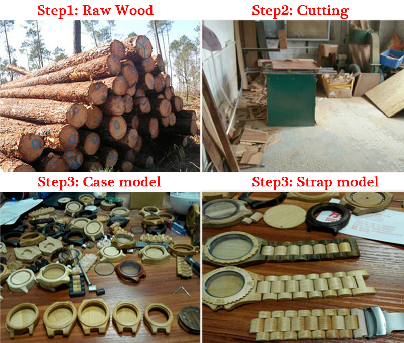 wood watch band ,zebra wood wristwatches oem .