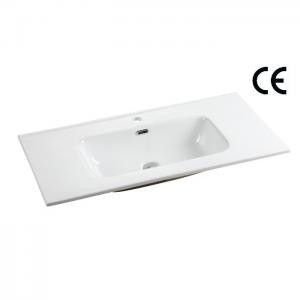 China Ceramic Large Bathroom Rectangular Vessel Sink Vanities 1000mm on sale