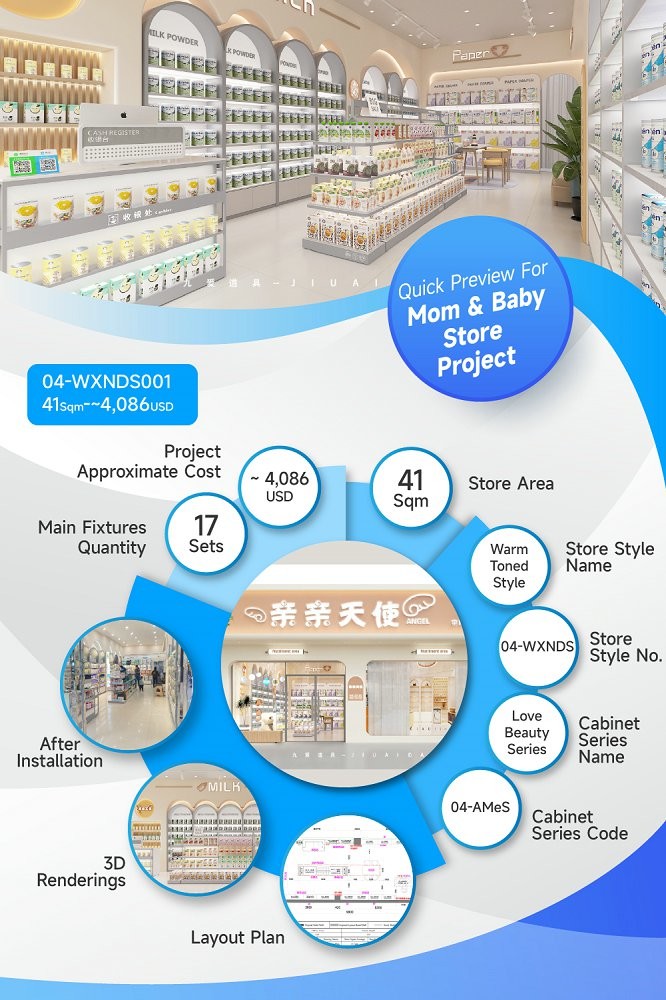 04-WXNDS001, Maternity & Baby Store in Jiangxi Pingxiang covering 41 Sqm with an Approx. $4,086 Budget and 17 CBM Volume