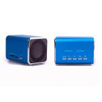 Metal portable Powerful mini Blue speakers (BT-S004) Support Micro SD card