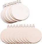 Natural Wood Slices, DIY Wooden Christmas Ornaments Unfinished Predrilled Wood