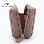 Simple Style Linen Toiletry Makeup Bag Pure Color Cosmetic Bag