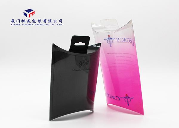 Plastic Pillow Boxes PET Box For Cosmetic Product Offset Printing Hang Strip On