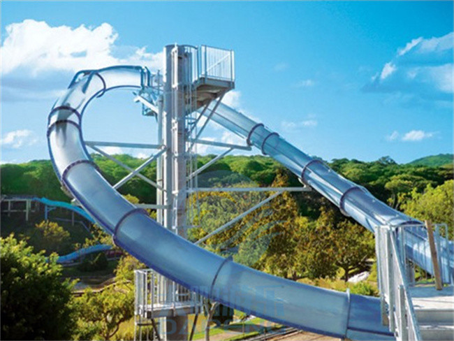 17m Height Aqualoop Water Slide Customized FRP Giant Water Slide For Adults