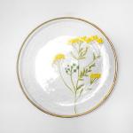 Household Exquisite Printed Hammer Grain Glass Tableware