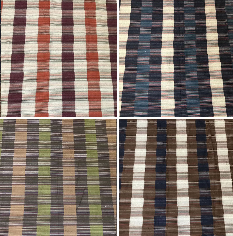 Stonewashed Stripe Linen Fabric 100gsm