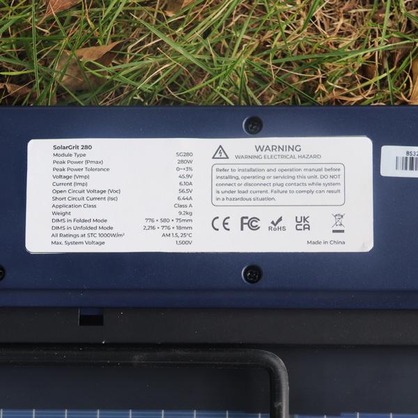 280W Power Black Foldable Solar Panels For Portable Camping And Outdoor Power Supply