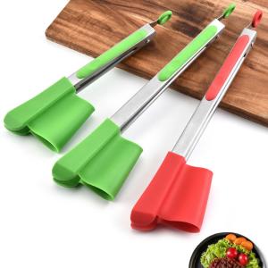 Wholesale Stainless Steel Salad Cooking Bbq Spatula Silicone Clips 2 In 1 from china suppliers
