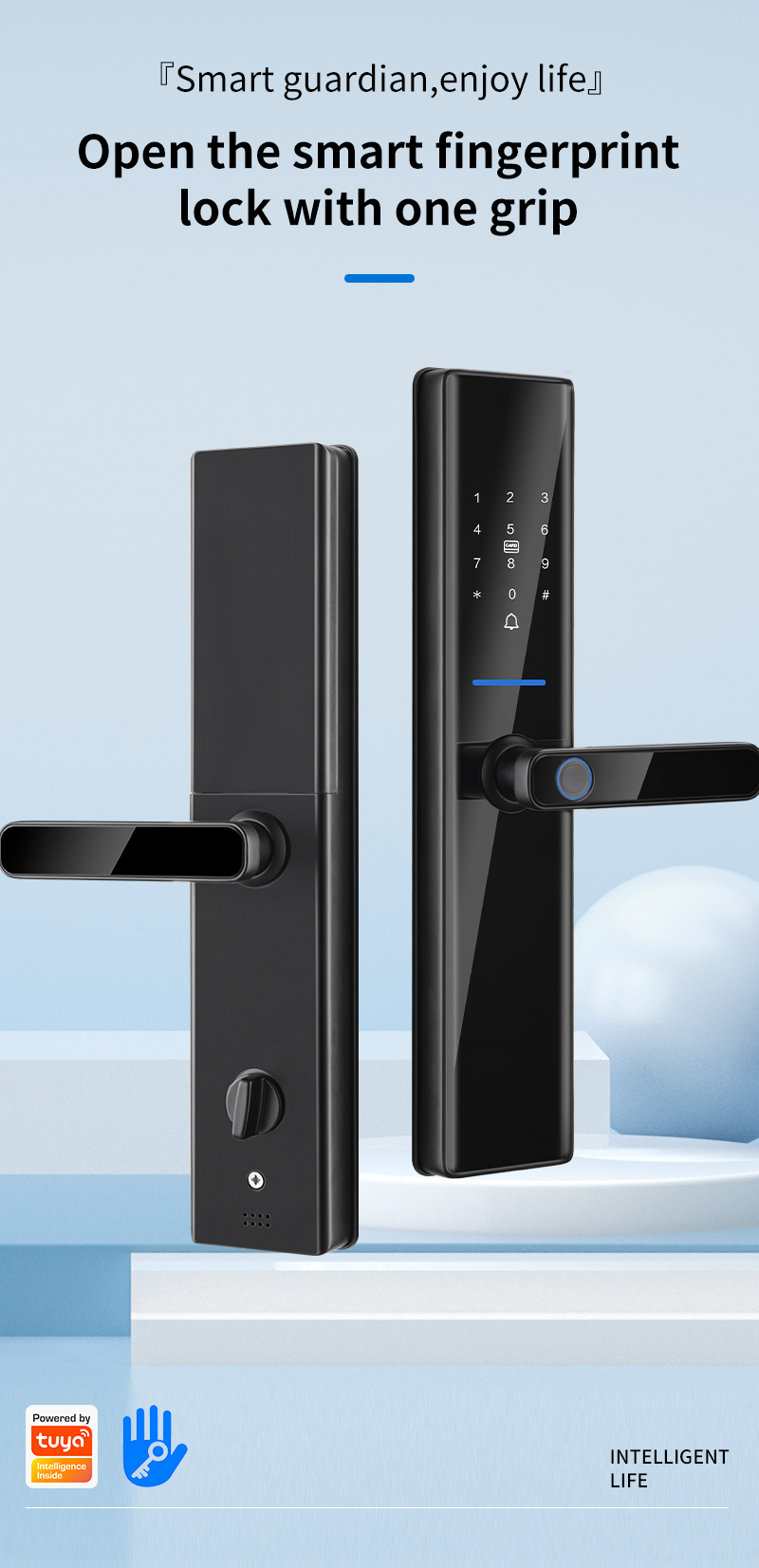 Tuya Wifi TTlock Smart Fingerprint Lock Bloqueio Fingerprint Entry Door Lock