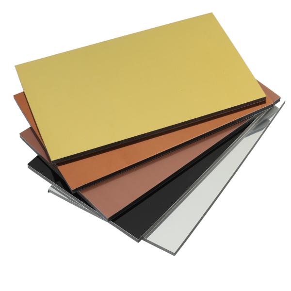 Anti Abrasion Mirror Aluminum Composite Panel Gold Weatherproof Sturdy