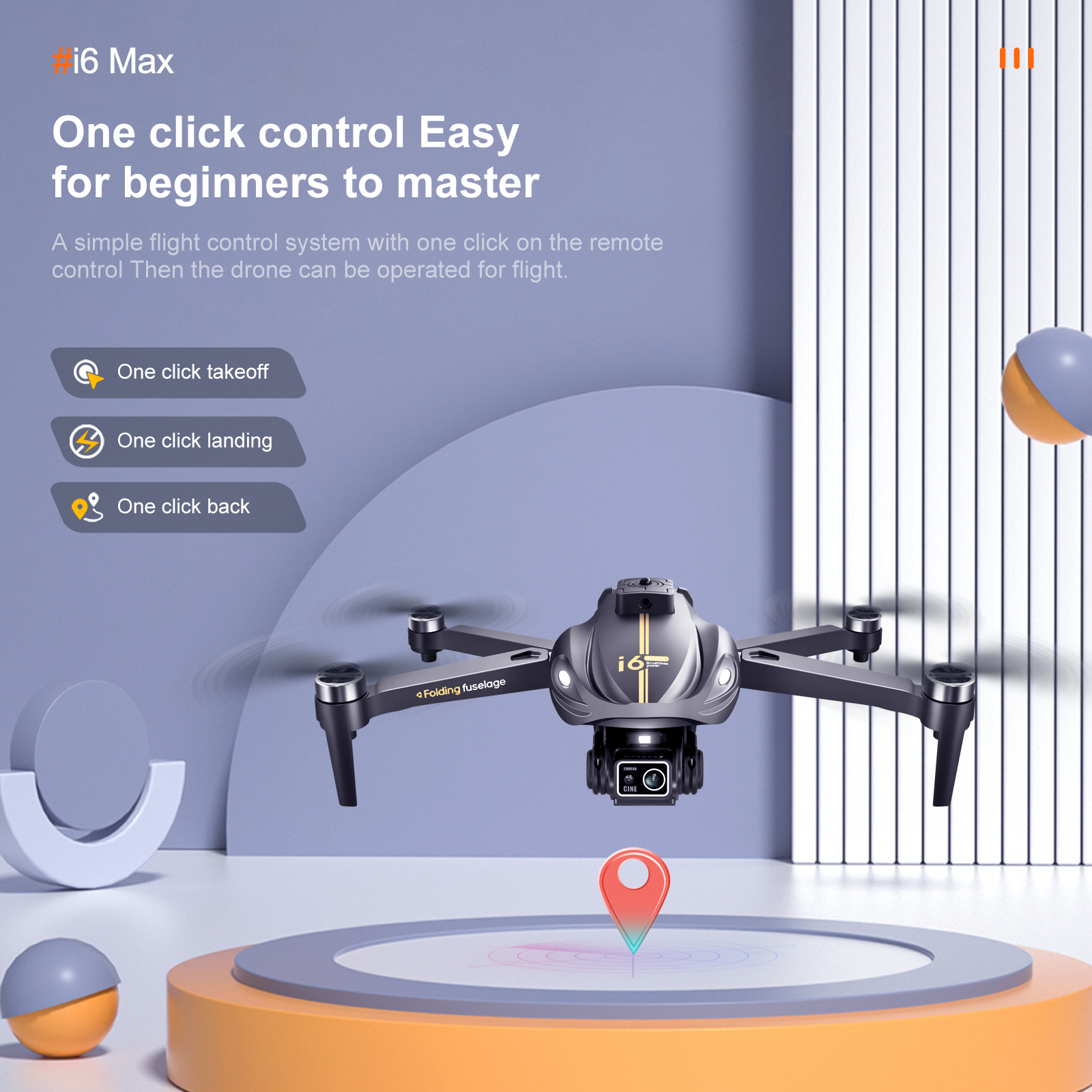 I6 Max Obstacle Avoidance Night 4k Dual Camera Aerial Fpv Drone Brushless Motor Wind Resistant Optical Flow Rc Quadcopter