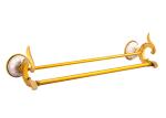 Gold Double Towel Bar Bathroom Decorations Brass Towel Ring For House