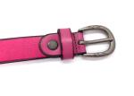 Lead Free pink Womens Genuine Leather Belt With Alloy Pin Buckle