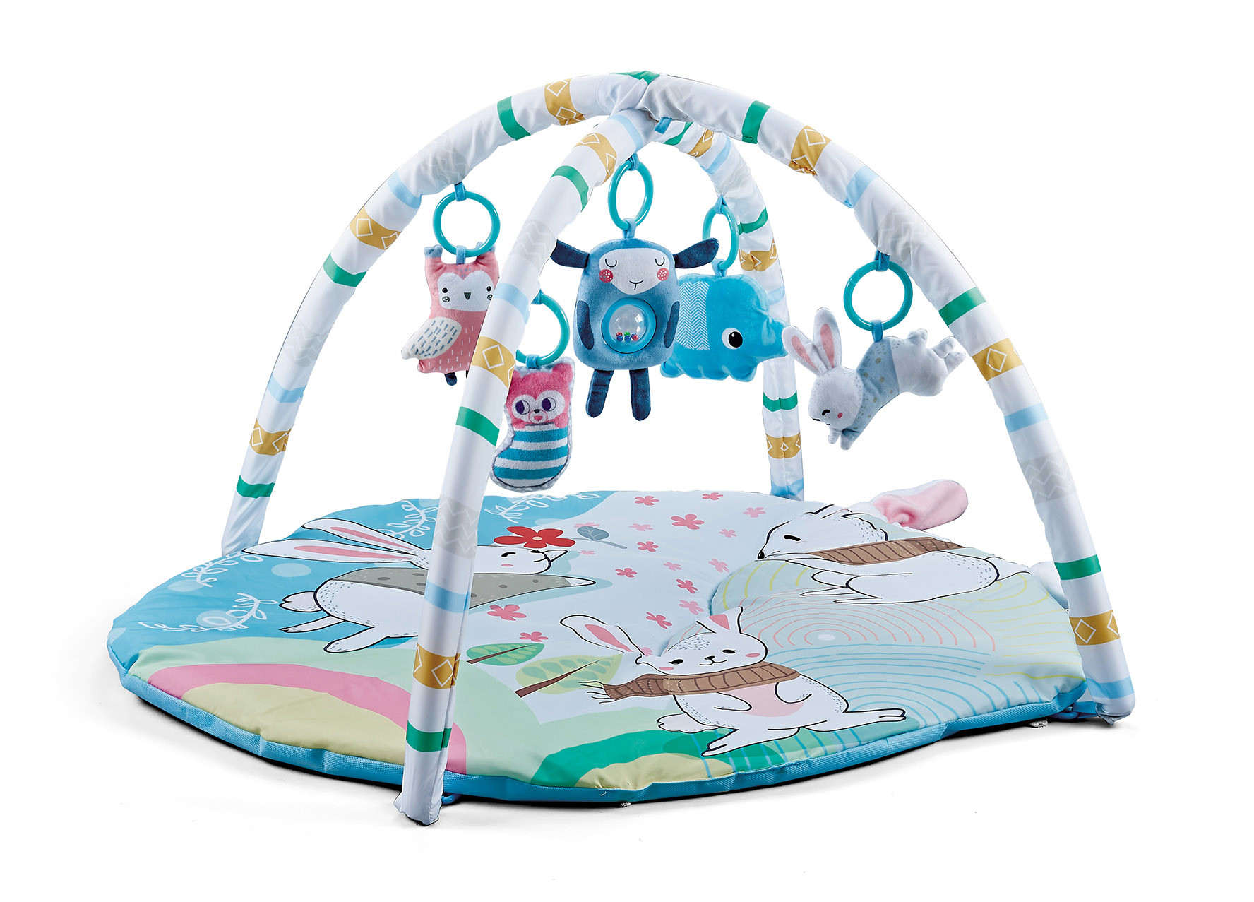 Baby Play Gym, Activity Play Mat for Newborn to Toddler, Stage-Based Sensory & Motor Skills Development