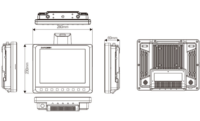 Android 8GB EMMC 1024x768 IPS Vehicle Mount Computer