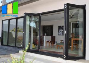 Wholesale 2.0mm Aluminum Folding Door Double Tempered Glass Accordion Door For Veranda from china suppliers