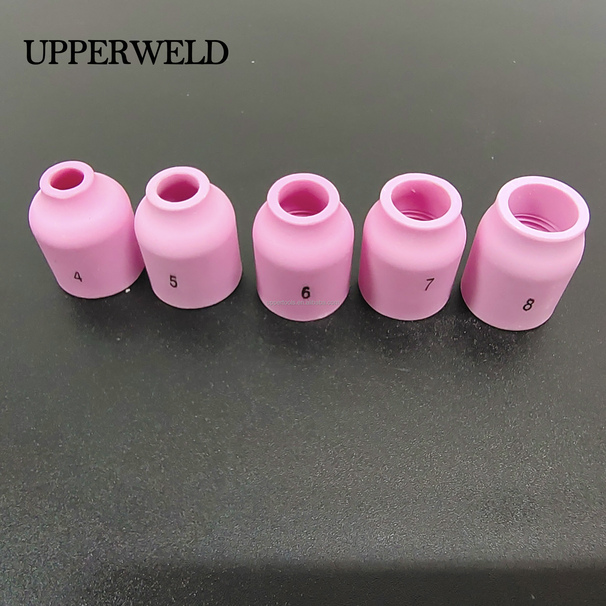 WP 17 18 26 TIG Torch Gas Lens Kit with 18 Pieces Ceramic Cup/Aluminum Nozzle/Collet