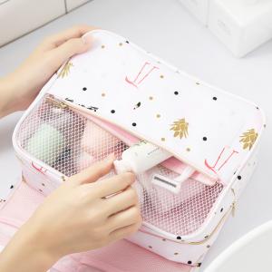 Wholesale Flamingo Printed Portable Hanging Travel Makeup Bag from china suppliers
