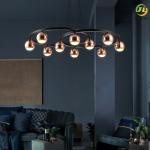 Postmodern Minimalist Italian Living Room Ring Dining Room Chandelier