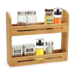 Wholesale Countertop Seasoning Stand Bamboo Kitchen Shelf Wooden Crafts Supplies from china suppliers