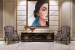Wall Tv Unit Tv Showcase image Designs Black Lacquer Tv Stand Teak Cd Rack TR