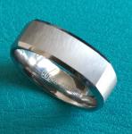7mm Satin Brush Finish Square Cobalt Chrome High Polished Beveled Edges Wedding
