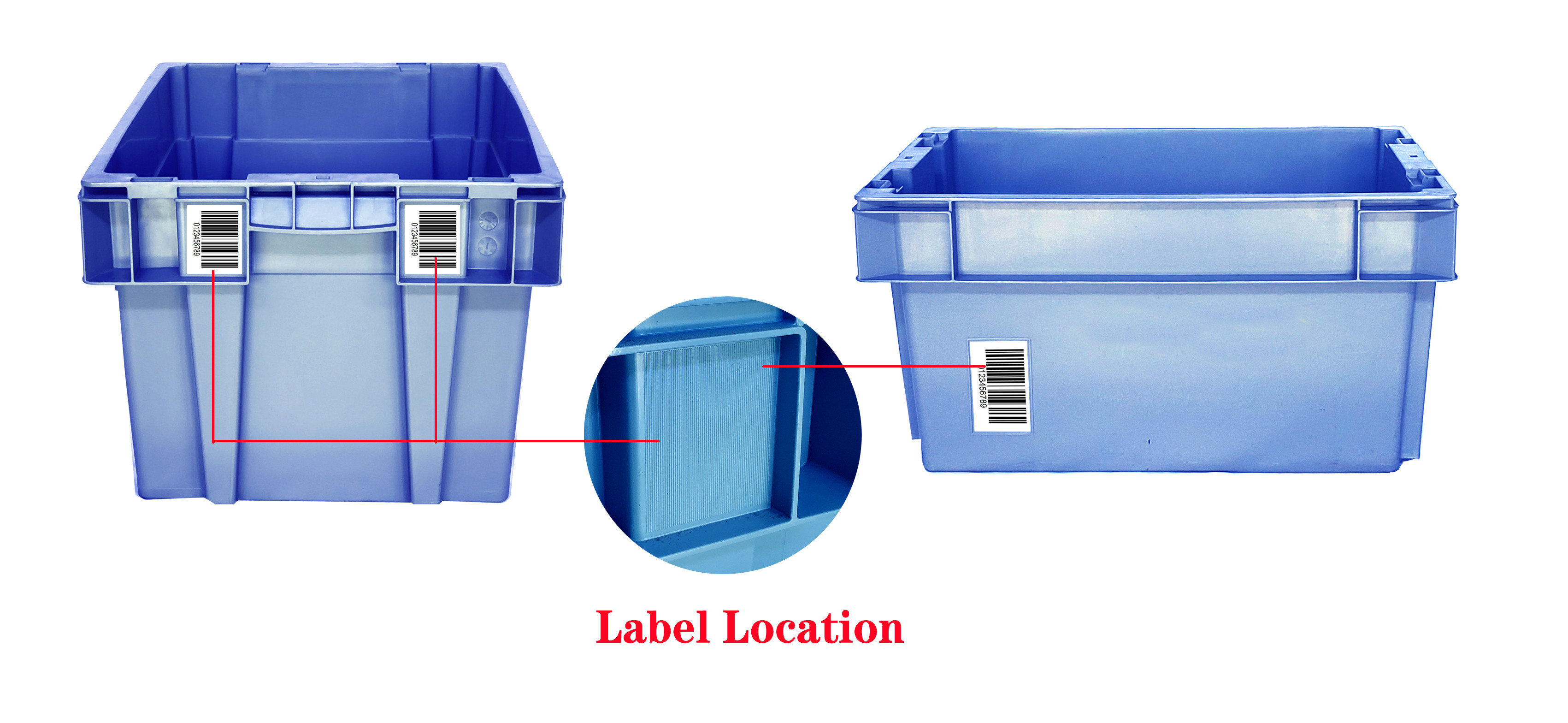 600*300mm Nestable Storage Plastic Moving Stackable Heavy Duty Container