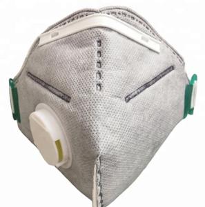 Wholesale Grey Carbon Dust Mask , 2 Ply Face Mask With Adjustable Metal Nose Band from china suppliers