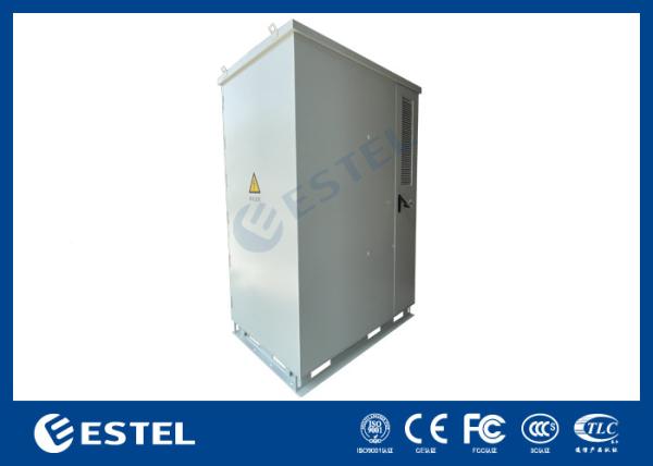 Waterproof Three Bay Outdoor Telecom Cabinet With Fan Cooling Integrated With