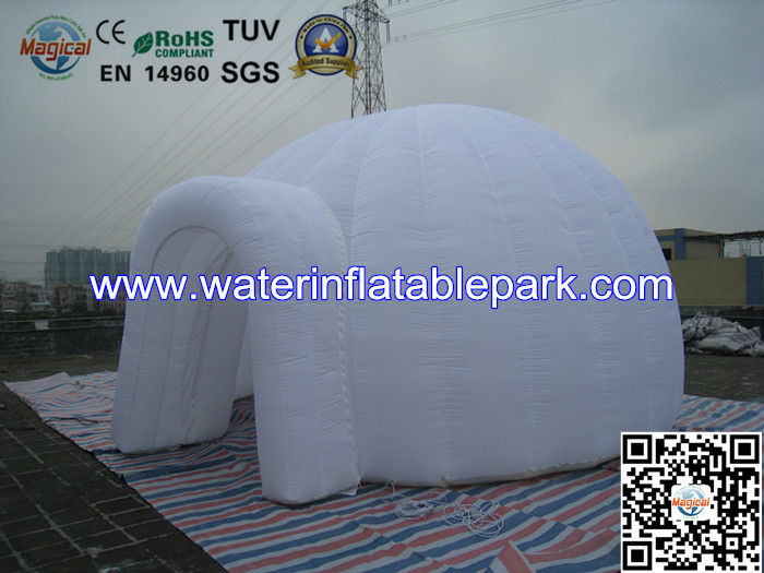 White Inflatable Clear Light Dome Tent Outdoor Oxford Cloth