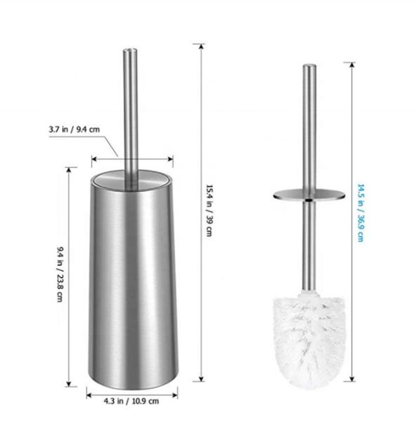 Bathroom Accessories Toilet Brush And Holder Bristle Toilet Brush stainless