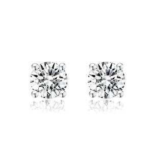Wholesale Classic Round Shape Design 18k Lab Grown Diamond Earrings Jewelry Best seller Round shape 0.3ct diamond Earrings from china suppliers
