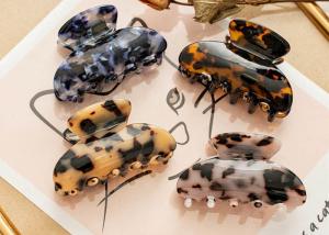 Wholesale Acetate leopard print medium size clip women's hair catch cross border spring integrated hair clip accessories from china suppliers